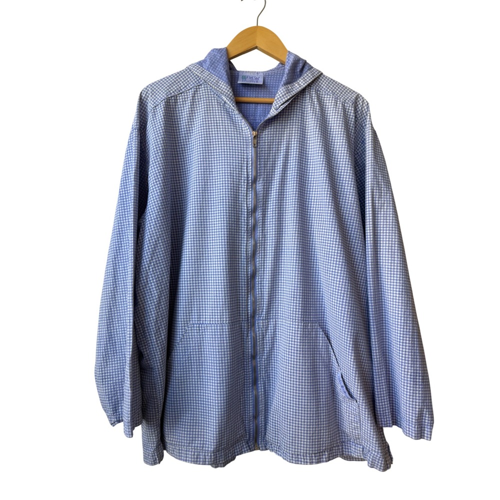 Fresh Produce Womens Casual‎ Lightweight Zip Hooded Jacket XL Coastal Blue